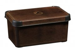 Curver dekorativní úložný box S - Leather 04710-D12