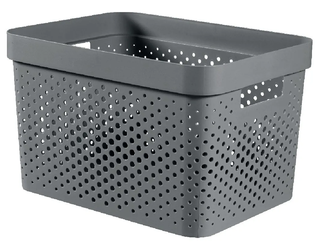 Curver Úložný box INFINITY 17l recyklovaný plast tmavě šedý 04740-G43