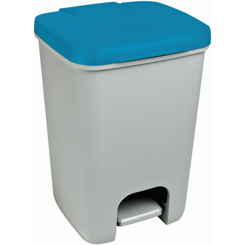 Odpadkový koš Essentials šedý/modrý 20L