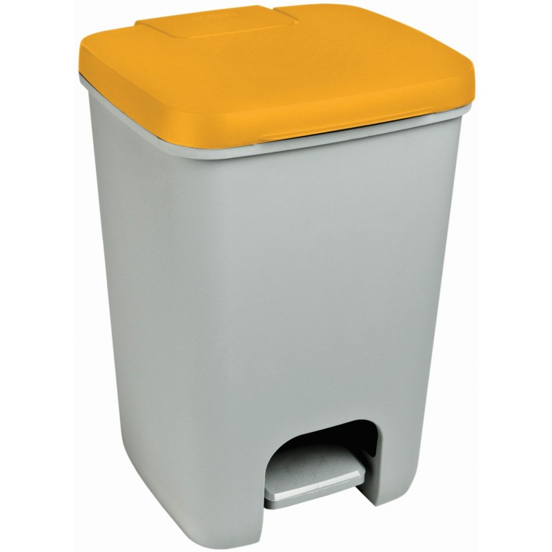 Odpadkový koš Essentials šedý/žlutý 20L