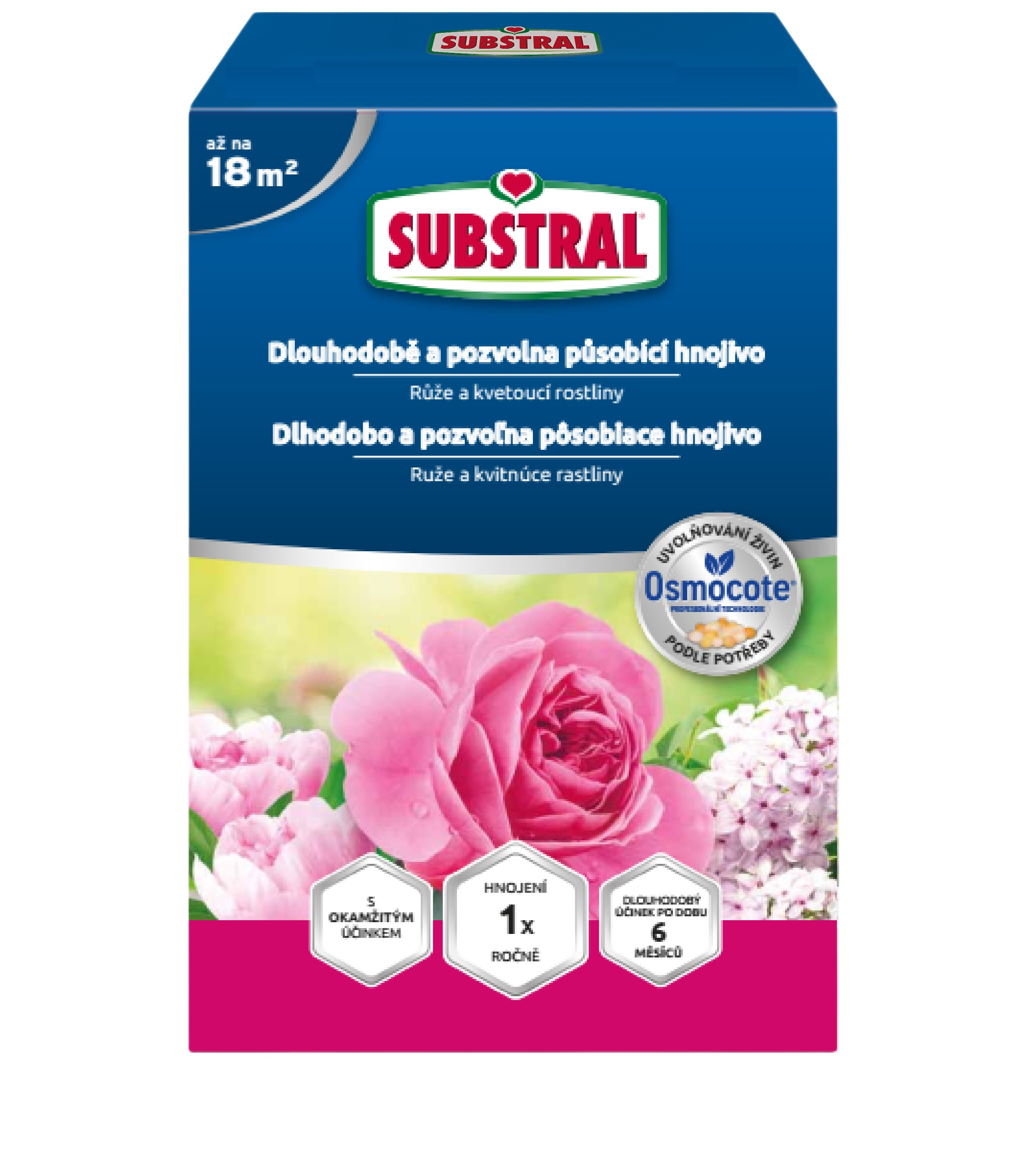 Substral Hnojivo s Osmocotem pro růže a kvetoucí rostliny 750 g 75030