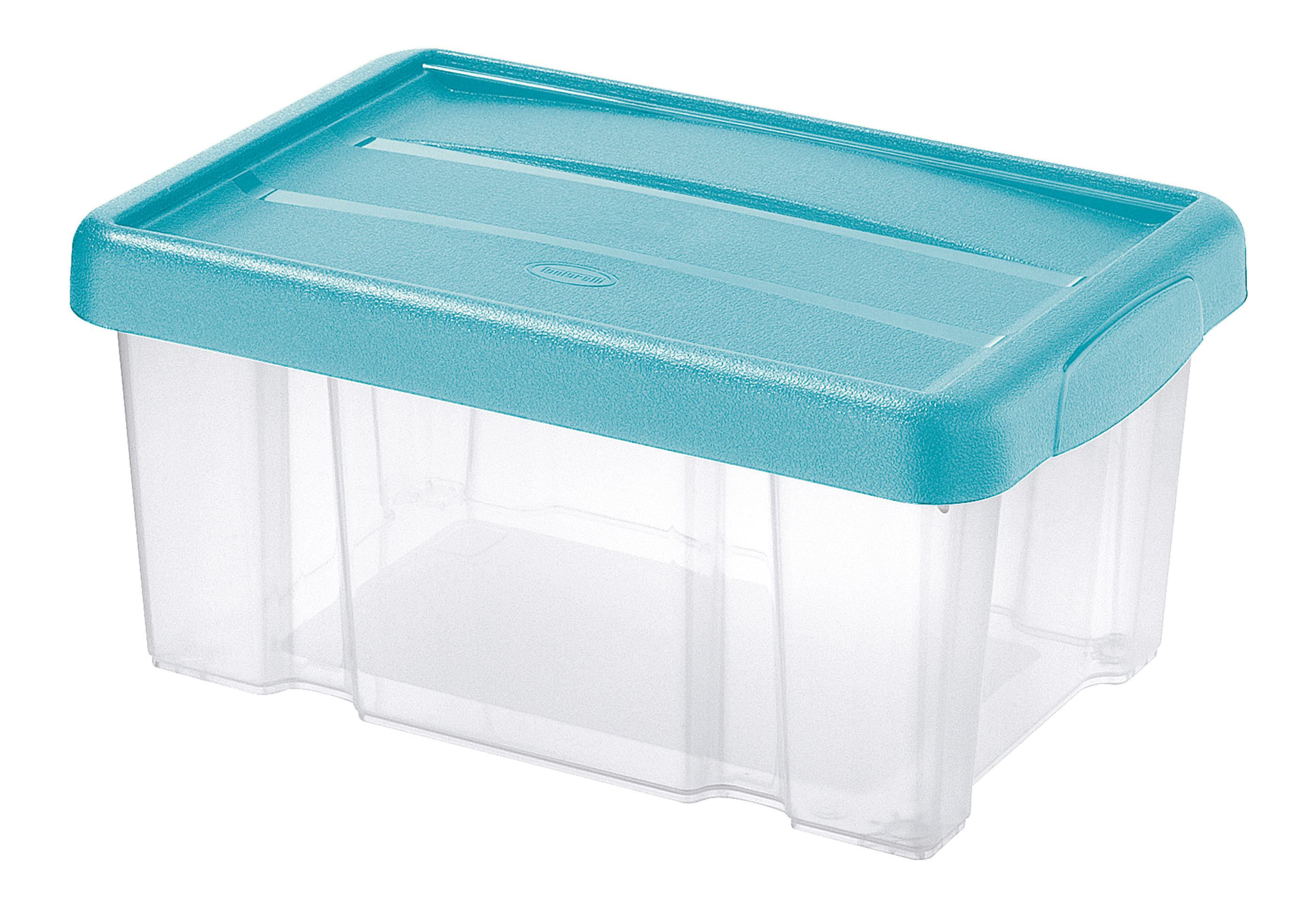 Box PUZZLE 5L s víkem transparent/modrá